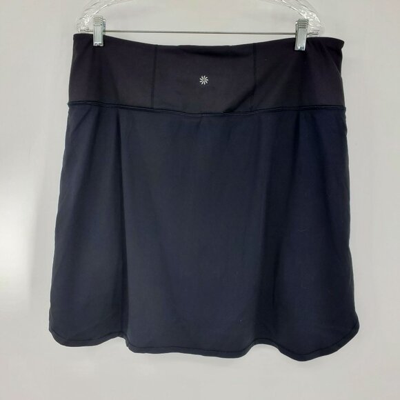Athleta Black Fairway Preppy High Rise 18" Athletic Golf Tennis Skort Skirt 1X - Picture 2 of 10